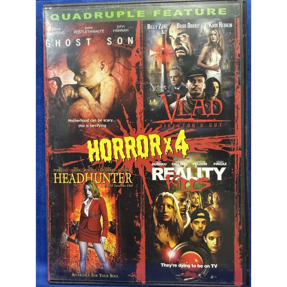 Xenon Horror Film 4 Pack Feature DVD Ghost Son Headhunter Vlad Reality Kills